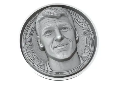 Steven Gerrard Footballer Medallion 3D print model