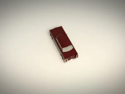 Low Poly Sedan Car 08 Low-poly 3D model