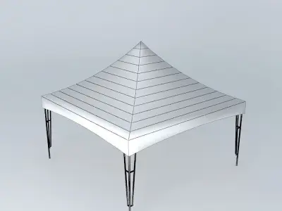 Square Carnival Tent Free 3D model