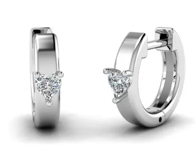 Jewelry Earrings 25mm heart 3D print model