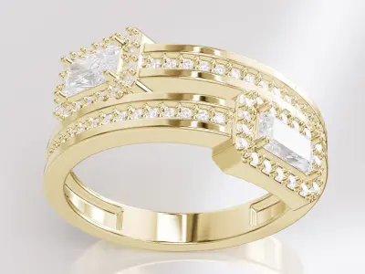 Jewelry Diamond Ring Model RG91 Free 3D print model