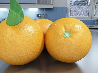 Orange High Detailed High resolution textures 3D model