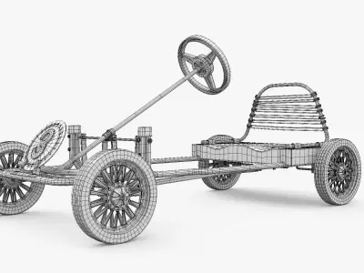 70s Pedal Car 3D model