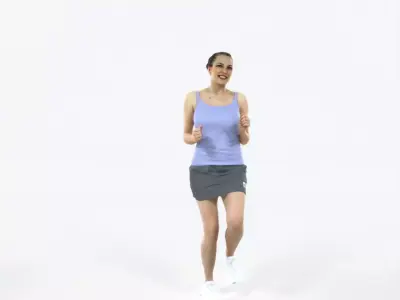 Dream 02J Running Jogging Sports Woman Low-poly 3D model