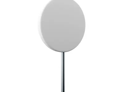 3D icon two-way road sign 3D model