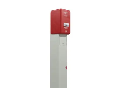 German Rail Ticket Validator Low-poly 3D model