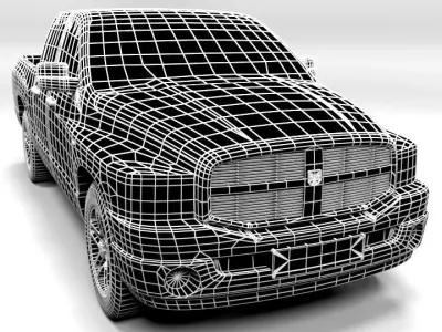 DODGE RAM XK 2005 Low-poly 3D model