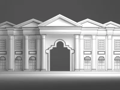 English Facade 3D model buy
