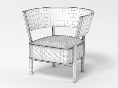 Tosai Lounge Chair 002 3D model