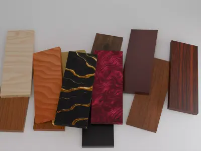 12 realistic wood material 3D model