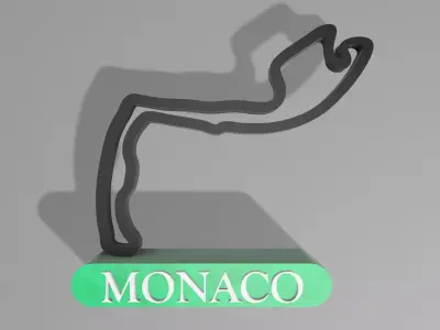 F1 Monaco Race Track STL OBJ FBX Files  3D Print Fusion 360 3D print model
