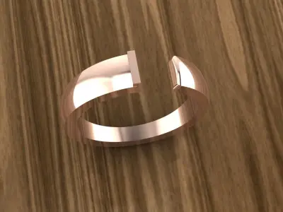 Alphabet Ring I 3D print model