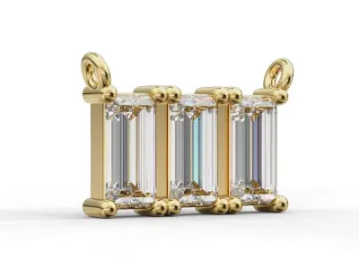 Pendant-Necklace Baguette 3D print model
