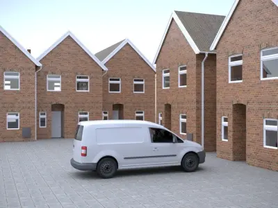 House build in 1980s in England UK Free 3D model