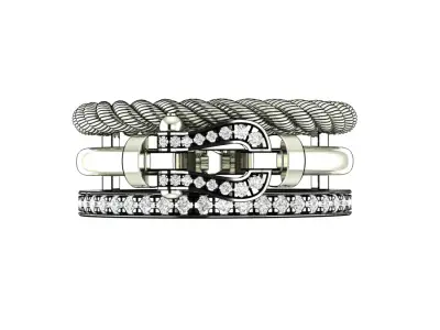 Force Rise ring size EU55 3D print model