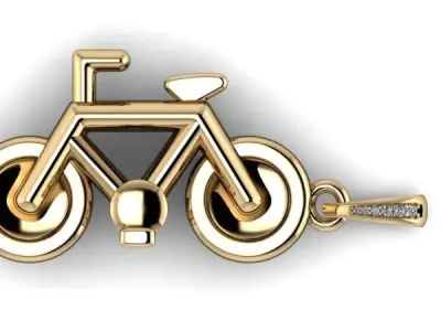 Solid  Cycling Bicycle Bike Sport Pendant 3D print model