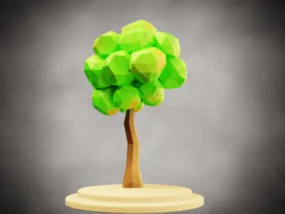 Low-Poly Forest-vol1 Free low-poly 3D model