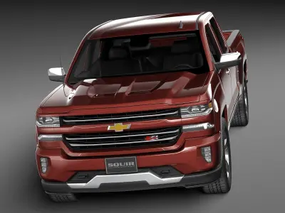 Chevrolet Silverado Z71 Double Cab 2015 3D model