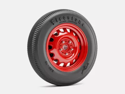 15x5 Artillery 555 Wheel Firestone 560-15 Tire 3D print model