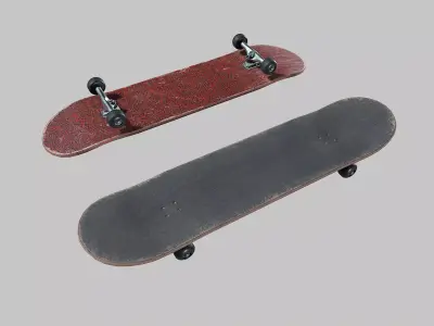 Skateboard Game Ready PBR Model Low-poly 3D model