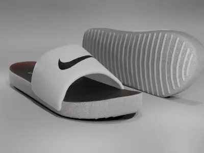 Nike Slippers Low-poly 3D model