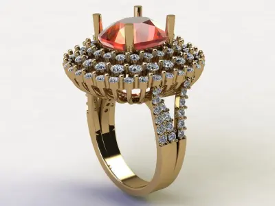 women ring 2020 design in Asia Popular model R67 3D model