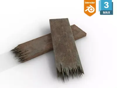 Damaged Tables Free low-poly 3D model