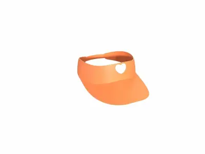 Low-Poly Visor Cap 04 Low-poly 3D model