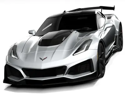 Chevrolet Corvette ZR1 2019 LowPoly  3D model