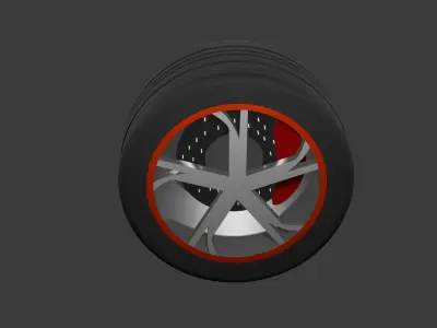  Car Wheel 3D model