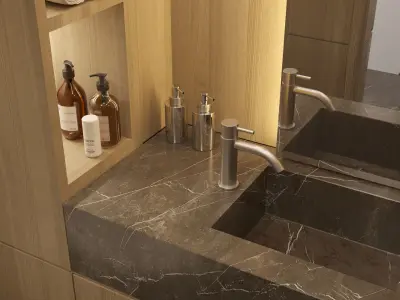 Modern bathroom interior 01 3D model