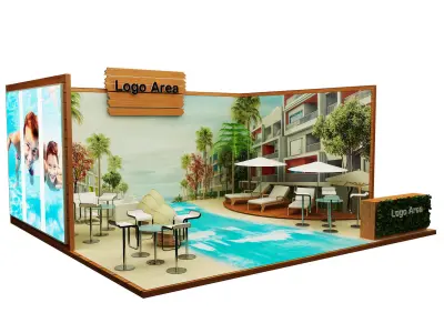 Booth Exhibition Stand a165 3D model