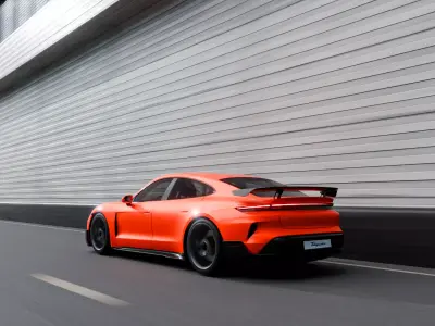 Porsche Taycan Road Scene  Blender File 3D model