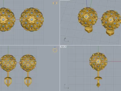 Ball Earrings  3D print model