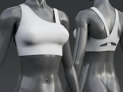 Nike Asymmetric Bra  3D model