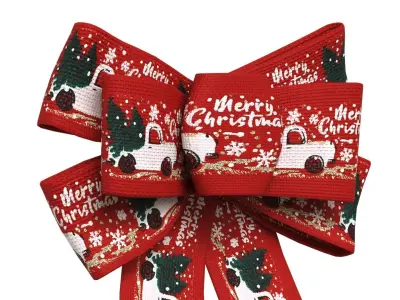 Christmas Bow Ribbon 16 Low-poly 3D model