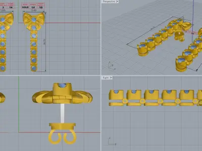 earring  bow 3D print model