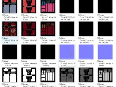 Soccer Dress 3d Model 3D model