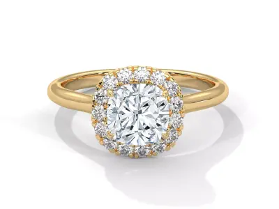 solitaire ring with detail images and 360 render videos 51 3D print model