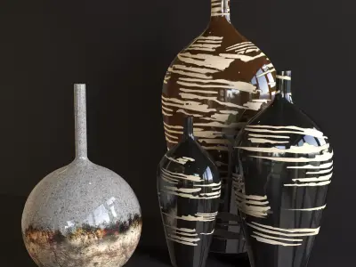 vase920 three vases 3D model