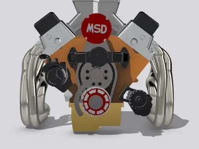 Pat Musi Nitrous BBC Pro Mod Motor NOS Chev 3D print model