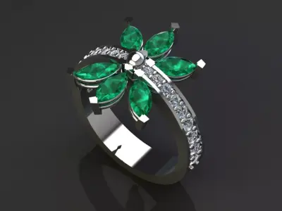 Ring - 3D Model of a Luxury Ring with Fine Details 3D print model