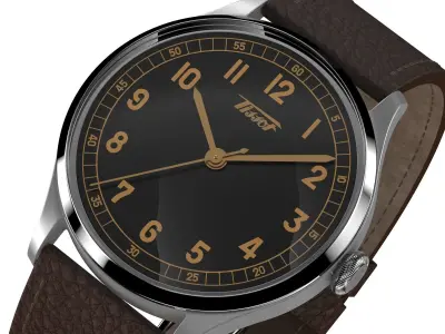 Tissot Heritage 1938 Automatic Cosc Black 3D model