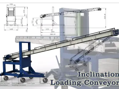 Inclination Loading Conveyor Free 3D model