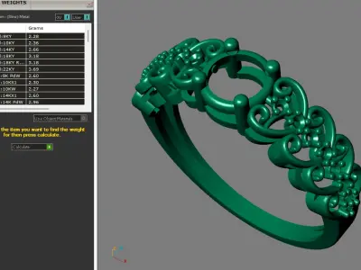 Rings for Women Womens Rings Stone Ring Ready STL 3DM Models  3D print model