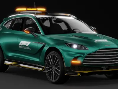 Aston Martin DBX707 Medical Car formula 1 3D model