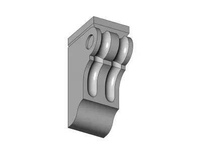 Corinthian Style Corbel and Bar Bracket 3D print model