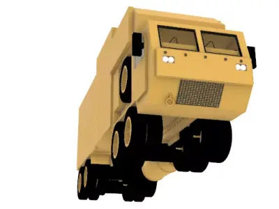 Mobile Nuclear Reactor Truck 1 Sci-Fi energy 3D print model