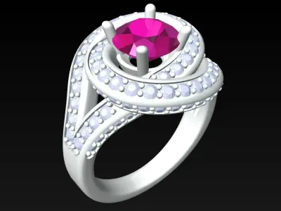 Diamond Ring - Womens Rings - G2N128 3D print model
