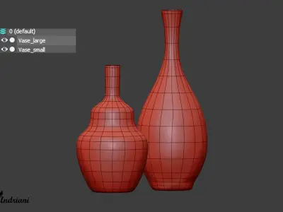 Tessuti Battuti vases Low-poly 3D model